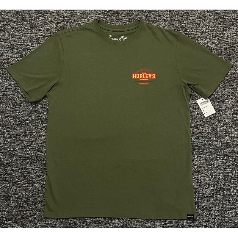 Hurley Mens Medium Olive Green Los Hurleys Cantina Chili Pepper Graphic Shirt gallery
