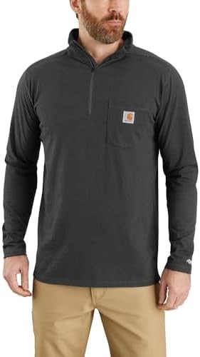 Carhartt Men's 104255 Force® Relaxed Mens Force Fit Quarter Zip Pocket TShirt gallery