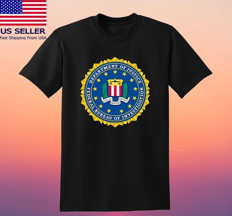 FBI Academy Quantico VA Men’s Black T-shirt Size S-5XL