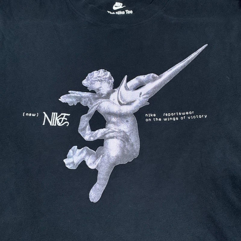 Nike Men’s T-Shirt Sportswear Wings of Victory Angel Graphic Black XXL