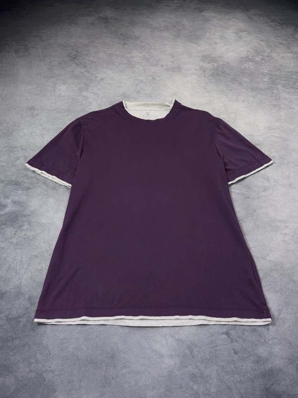 BRUNELLO CUCINELLI Luxury Casual Formal Layered Purple Vintage Shirt RRP750$+ gallery