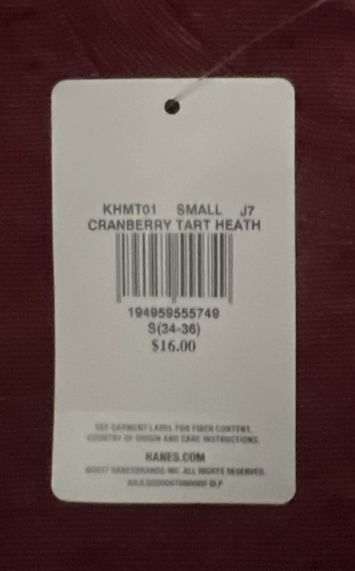 Hanes Ultimate X-Temp T-Shirts S Cranberry Tart Heath New Sealed gallery