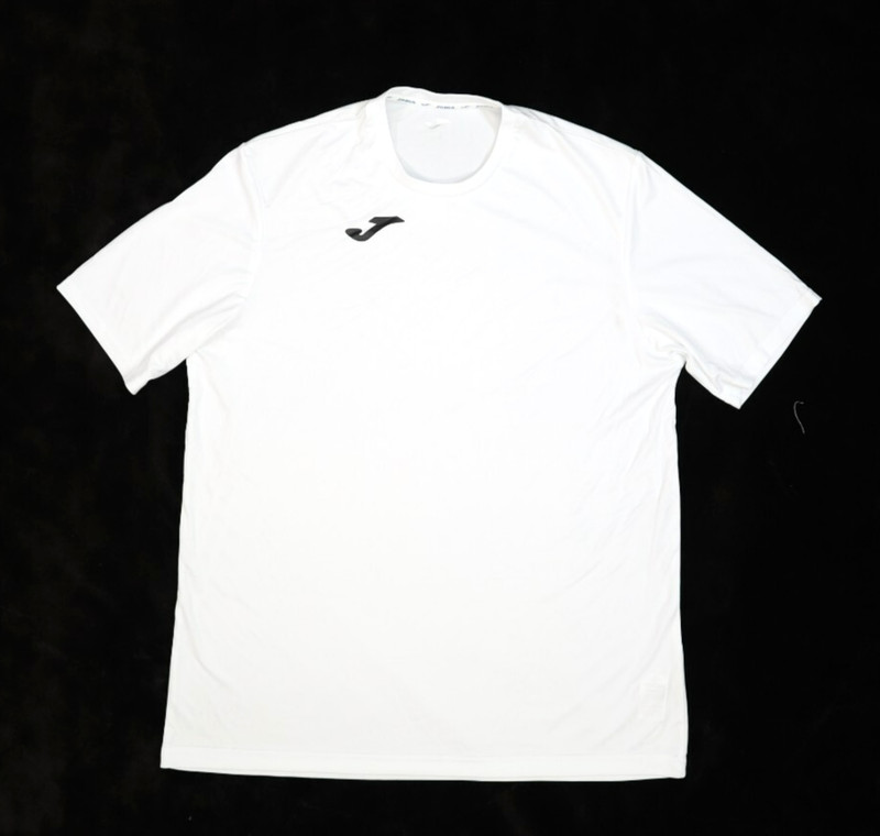 Joma Mens Solid White Short Sleeve Round Neck Athletic Soccer Blank T-Shirt L