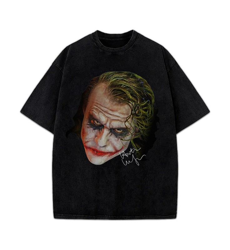 Batman The Dark Knight Joker Heath Ledger Vintage Style Men T-Shirt