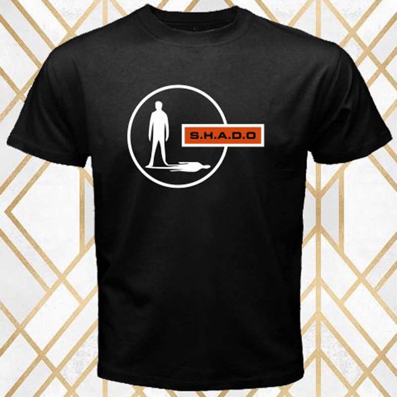 SHADO UFO Sci Fi Gerry Anderson TV Show Logo Men’s Black T-Shirt Size S – 5XL