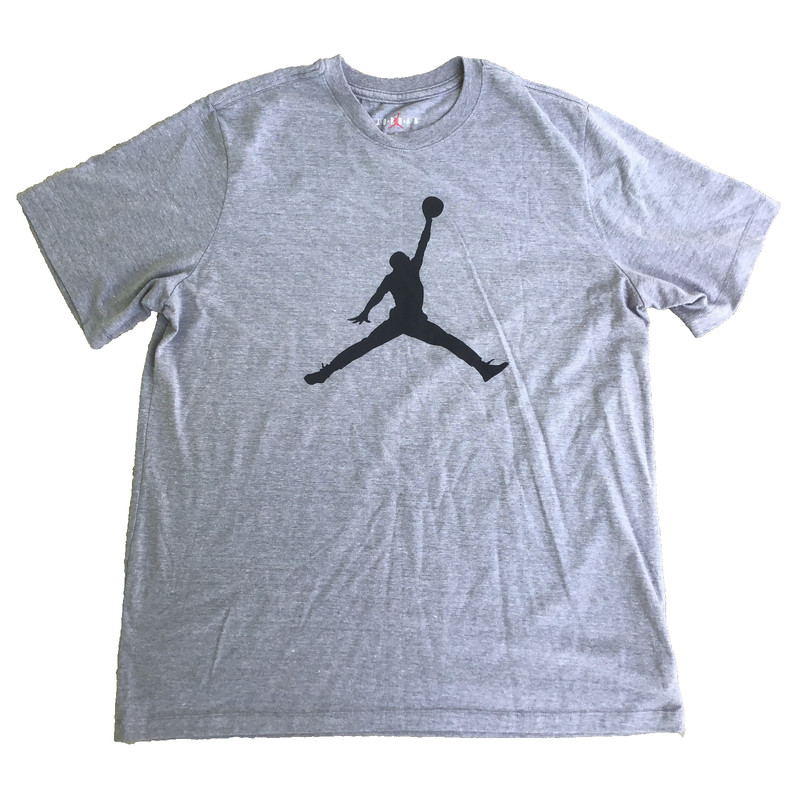 Jordan Jumpman Men XL Shirt Michael Jordan Logo Crew Neck Heather Gray