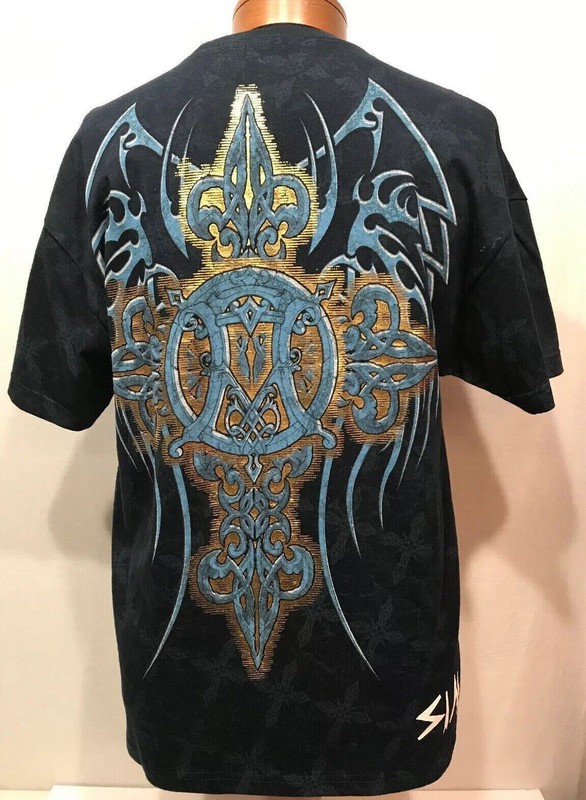 Live Fast Die Strong Sin City Energy Drink T Shirt Bling Cross Sharp Size LG T2 gallery