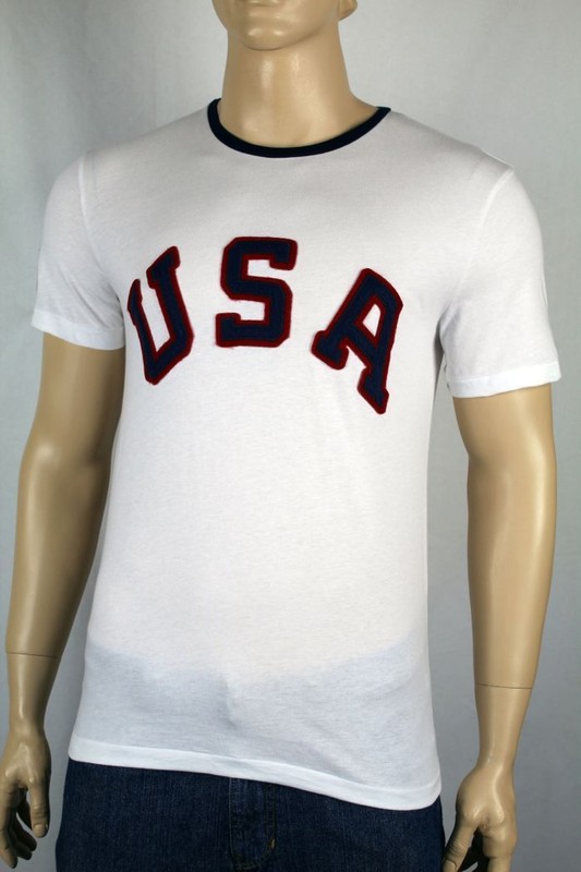 Polo Ralph Lauren White Custom Fit USA Olympic Tee Shirt NWT
