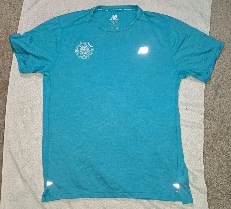 New Balance Run Boston T-Shirt Athletic Bolyston Or Bust Men’s Large