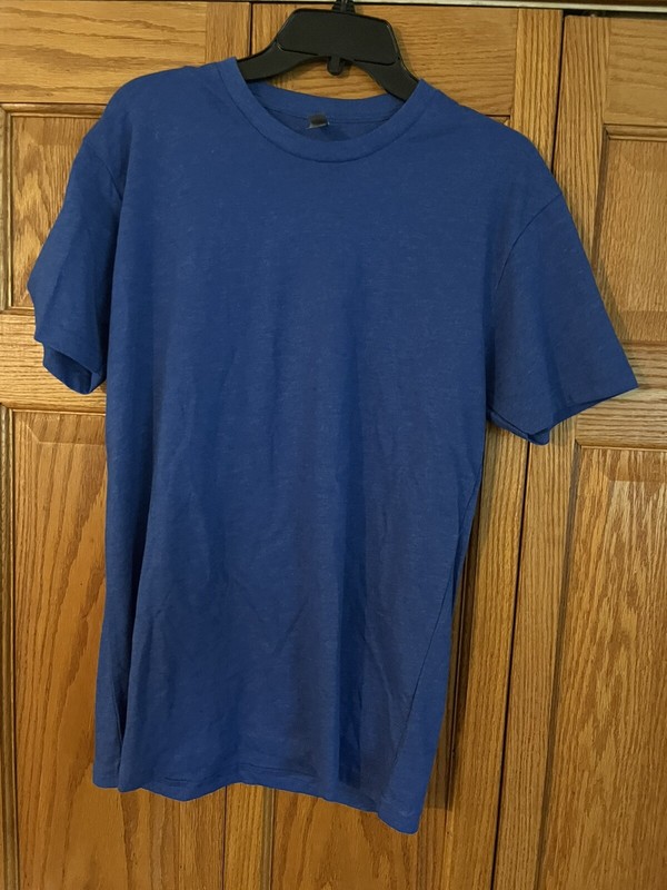 T-shirt Next Level Blue Short Sleeve Crew, Men, Women, Unisex (Blank solid)