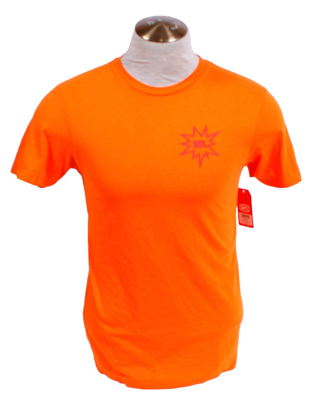 100% Men’s S Orange Short Sleeve Tee T-Shirt