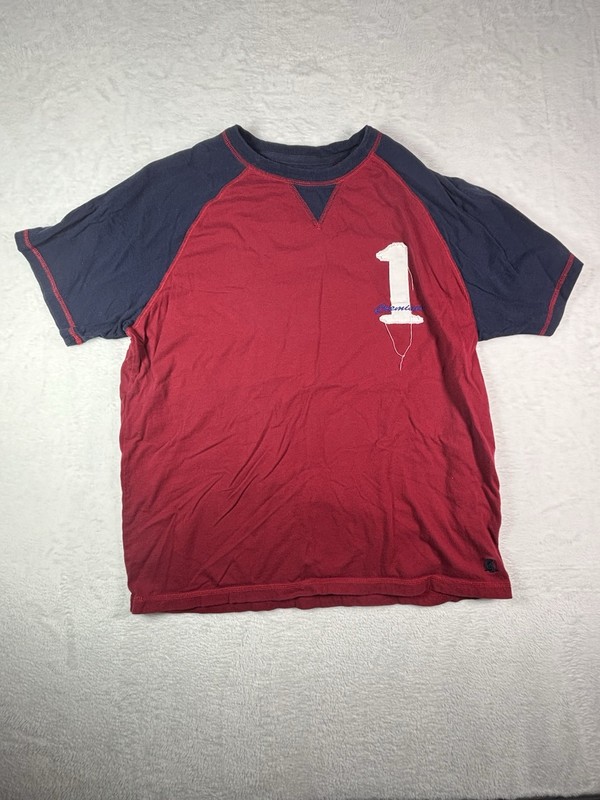 Vintage Y2K Cremieux Red/Blue Cotton T-Shirt Size Large 100% Cotton Men’s Shirt