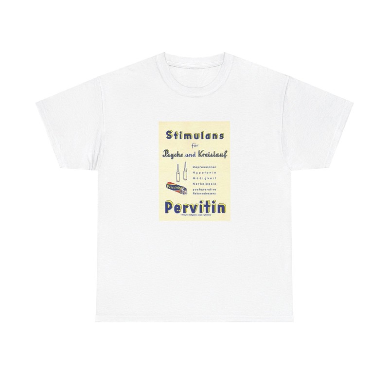 Vintage Pervitin, Meth, Gildan Style 5000 Unisex Heavy Cotton T-Shirt