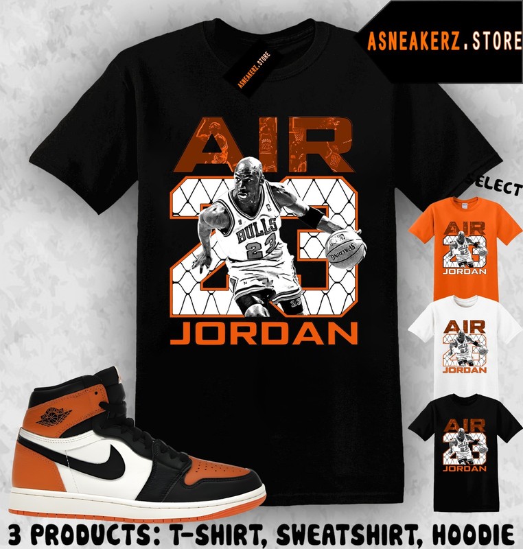 Shirt Matching AJ 1 High OG Shattered Backboard Match Sneaker Vintage Air MJ 23