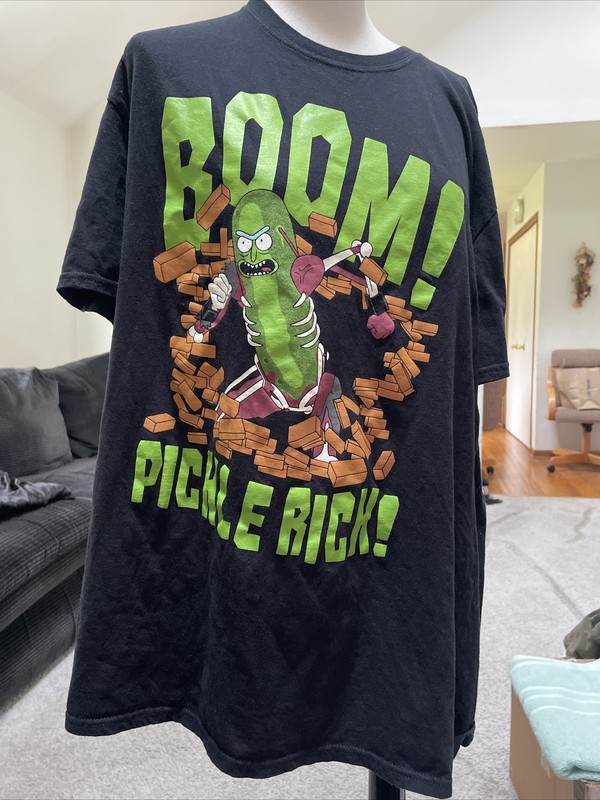Rick And Morty Black Boom Pickle Rick Short Sleeve T Shirt Size XL Free Shippin gallery