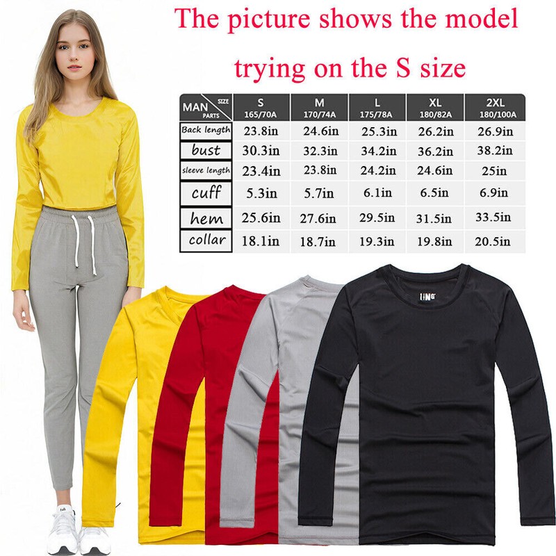 Men's Athletic Long Sleeve Compression Shirts Dry Fit Sports Gym Shirts Workout gallery