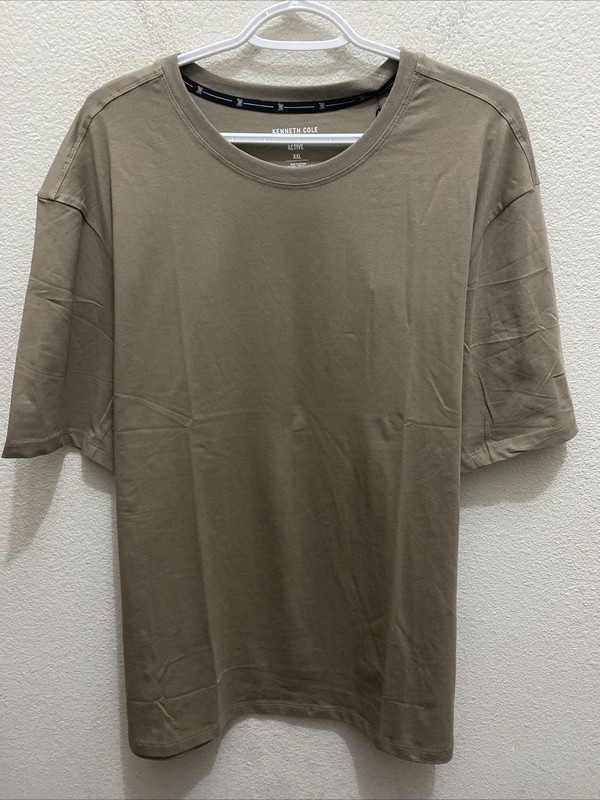 Kenneth Cole Active Men’s 2XL Mountain Brown Short Sleeve Crew Neck T-Shirt NWT