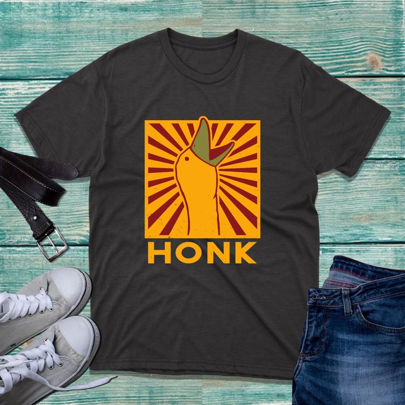 Honk Meme T-Shirt Triggered Goose Peace Was Never An Option Unisex Gift Tee Top