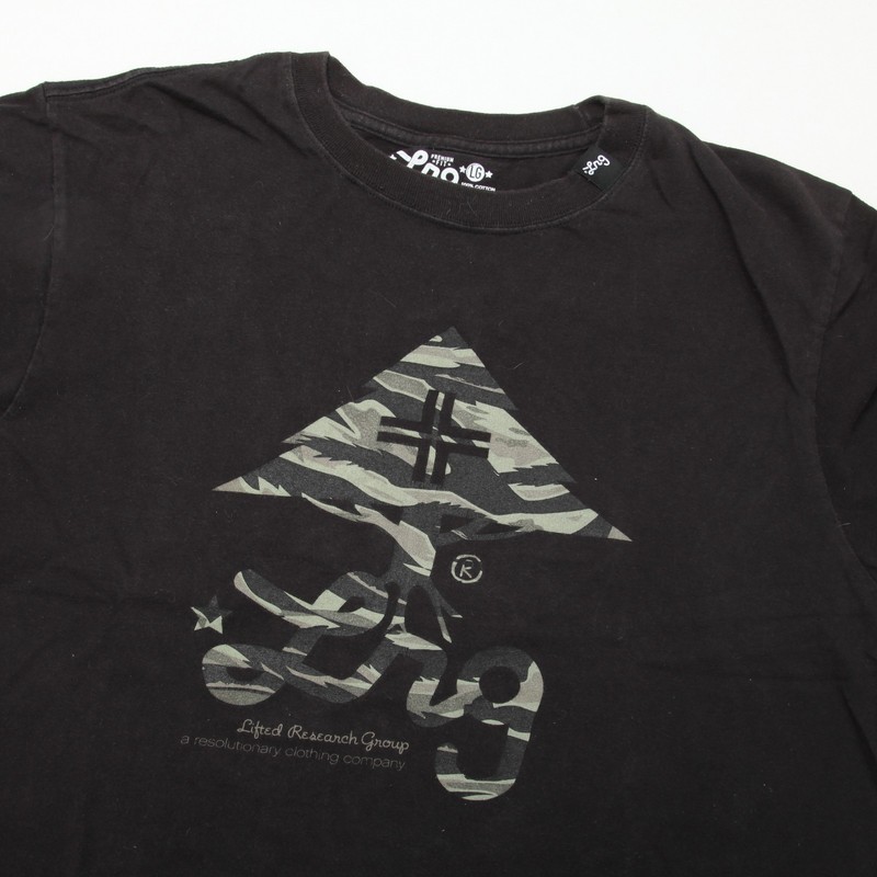LRG Men’s Black Camo Graphic Print Short Sleeve T-Shirt Premium Fit