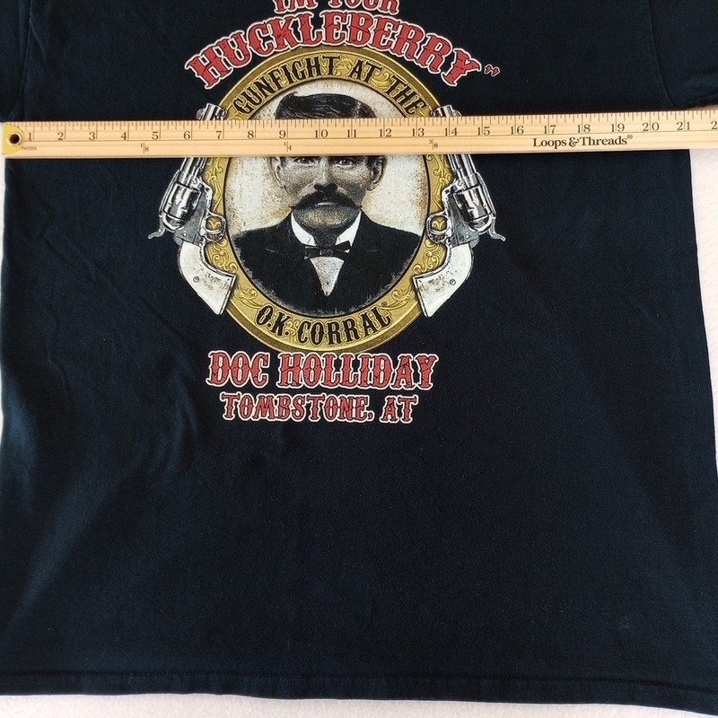 Doc Holiday“I’m Your Huckleberry”Tombstone, AZ T-shirt Mens Size Large gallery