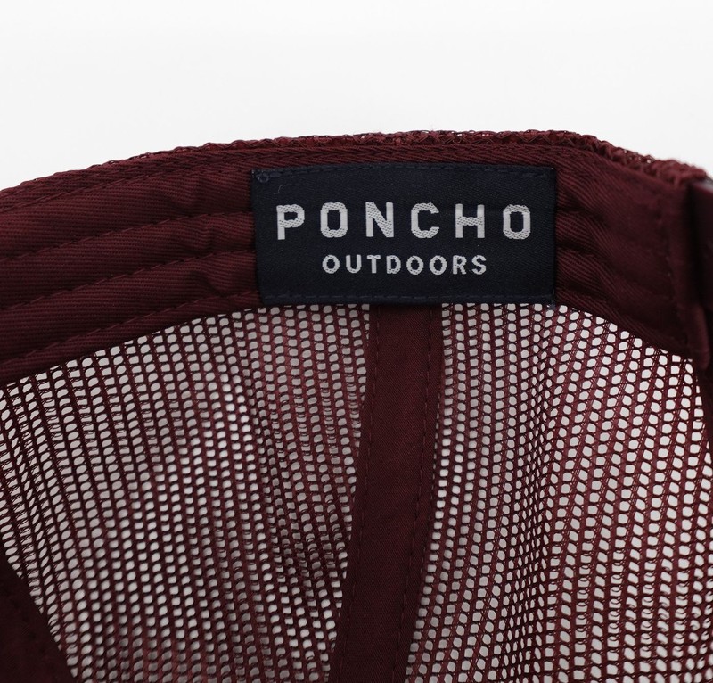 Poncho Outdoors Hat cap Mens Maroon Javelina Patch Trucker Snapback Mesh Fishing gallery
