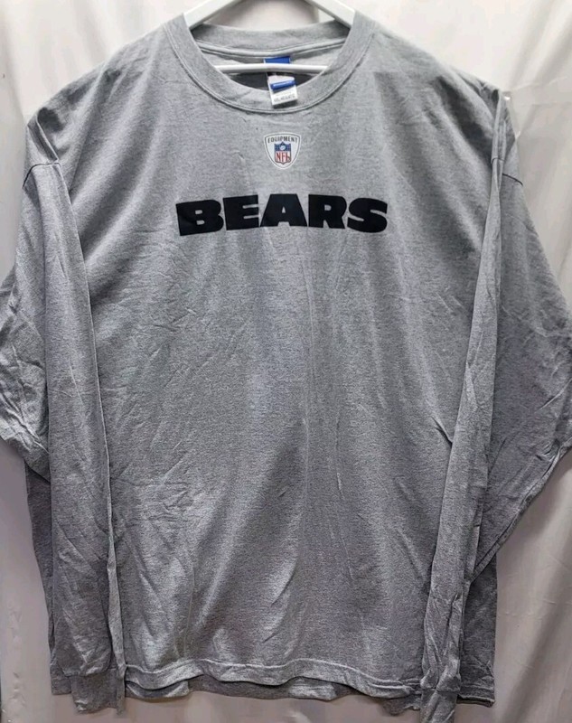 Chicago Bears Long Sleeve Play Dry Gray T-Shirt