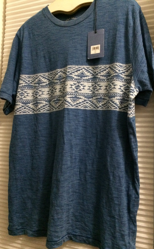 Indigo Jacard Chest Stripe Tee XL Tall NWT Tee gallery