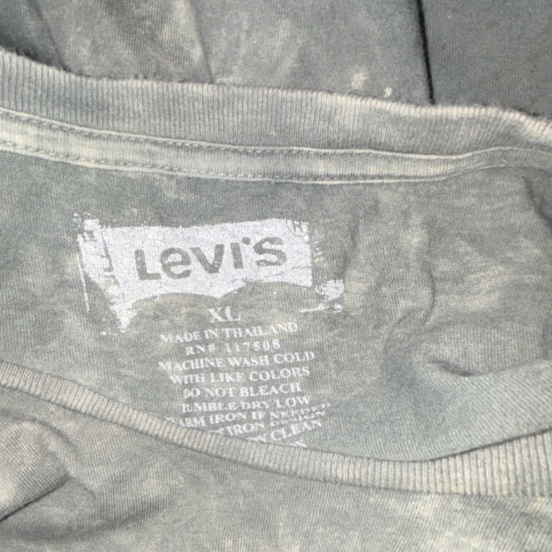 Levi's Gray Cotton Graphic Print T-Shirt XL Men's Crew Neck gallery