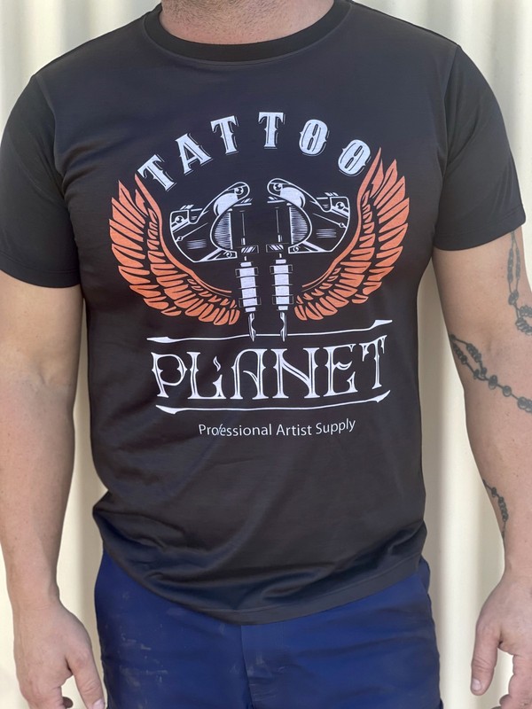Tattoo Planet T-Shirt Artist Street Fashion Mens Ladies - Black gallery