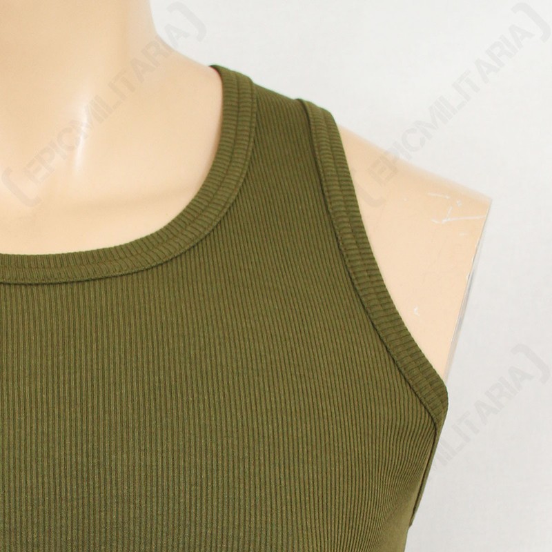 Olive Green Tank Top - Premium - Vest Army Military Army Mens All Sizes New gallery