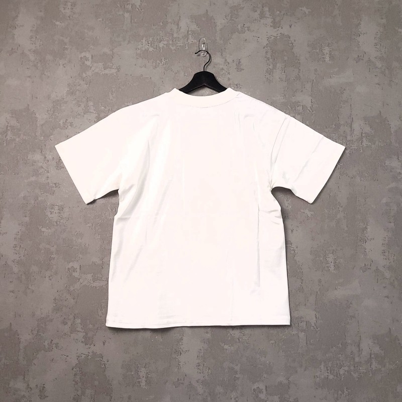 Annie Hood Cotton T-Shirt Mens Small Regular White Plain Short Sleeve Crew Neck gallery