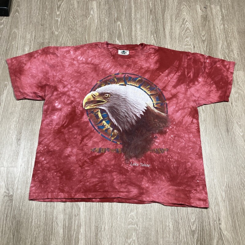 Eagle Shirt XL 90s 00s Y2k Lake Tahoe Native Tie Dye Tourist Vacation Tee