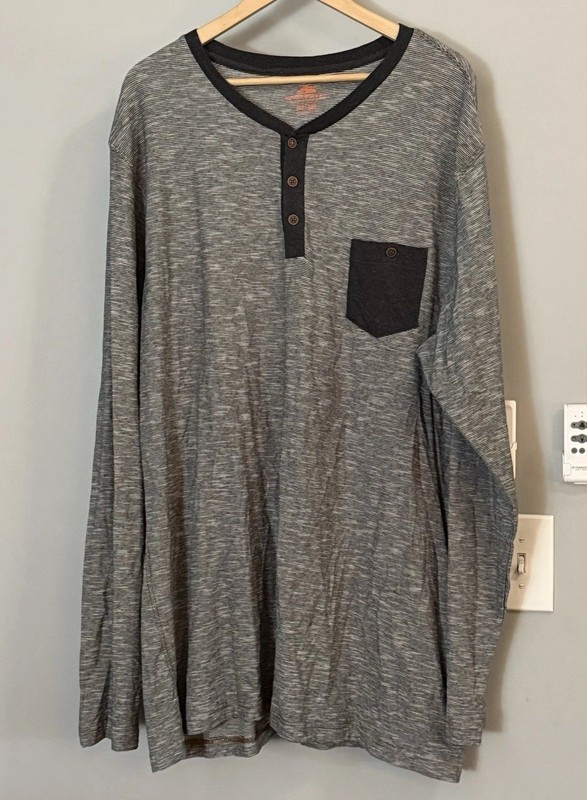 Northwest Territory Shirt Lightweight Striped Cotton Layer Sleep Lounge XLT