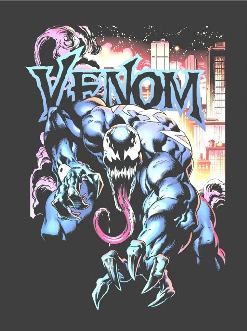 Marvel Venom "City Aflame" Graphic Tee Men Size S - Charcoal - New With Tags! gallery