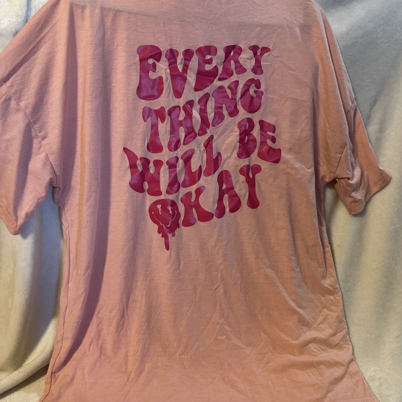 Everything Will Be Okay Oversized Fashion Tee Medium gallery