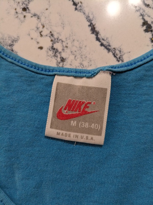 VTG 90's Nike Big Graphic Single Stitch Tank Muscle Tee Men's S/M Made In USA gallery