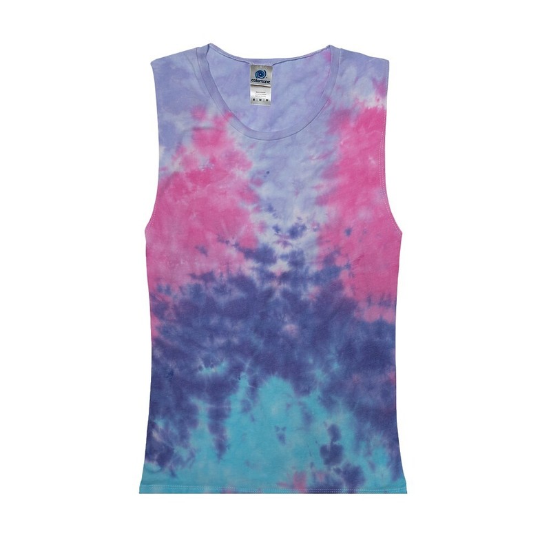 Multi-Color Tie Dye Muscle Tank Tops Sleeveless Adult XS to XXL Cotton gallery