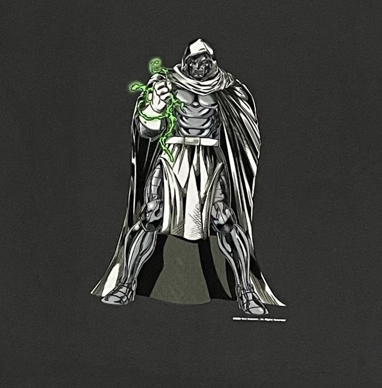 Whitegold Industries - God Doom CC Vintage Black L Screen Print Double Sided Tee gallery