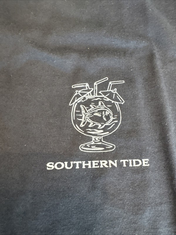NWT SOUTHERN TIDE SZ XL Mens SS T-Shirt Skip Jack True Navy Punch Drink Cotton gallery