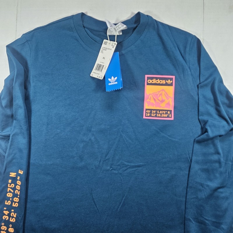 BNWT Adidas Originals Longsleeve Mountains T Shirt, Mens XL