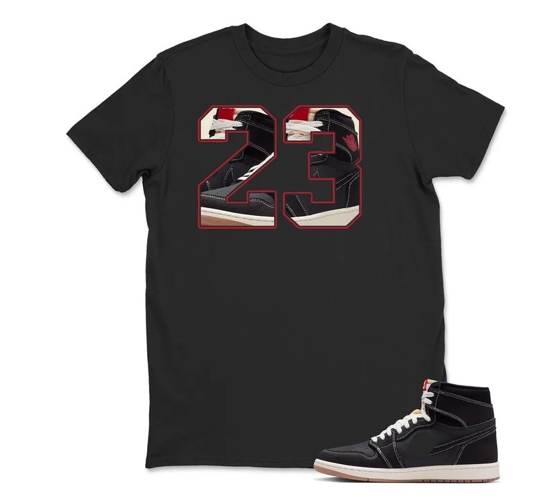 Number 23 Shirt To Match AJ 1 High OG Flight Club – JD 1, BLACK/WHITE