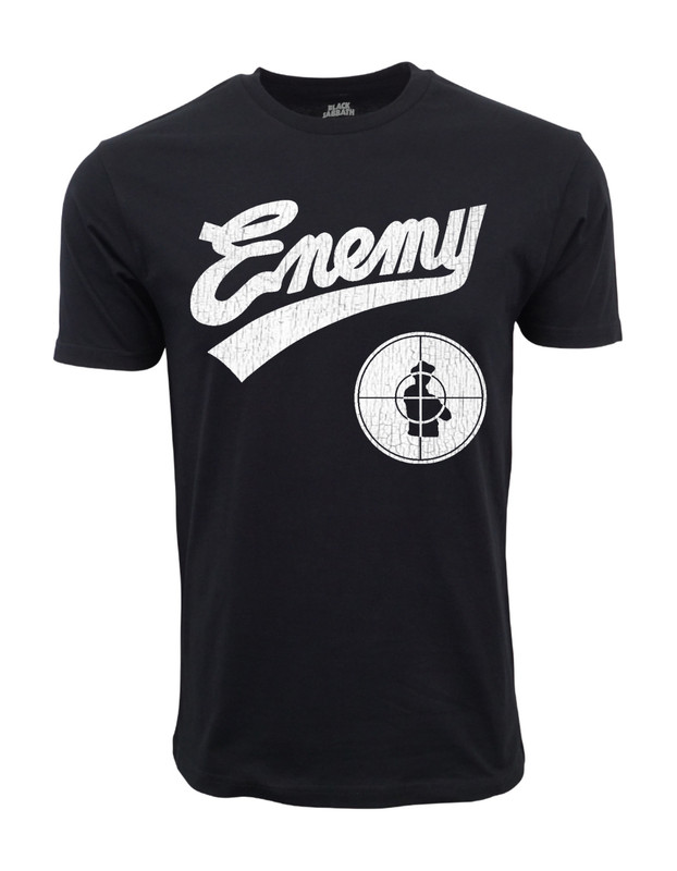1991 PUBLIC ENEMY CROSSHAIR VINTAGE LOOK BLACK T-SHIRT