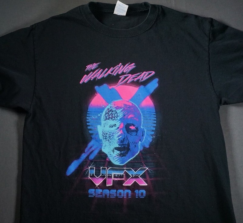 The Walking Dead Shirt Mens Medium VFX Crew Tee Season 10 AMC Television Tee