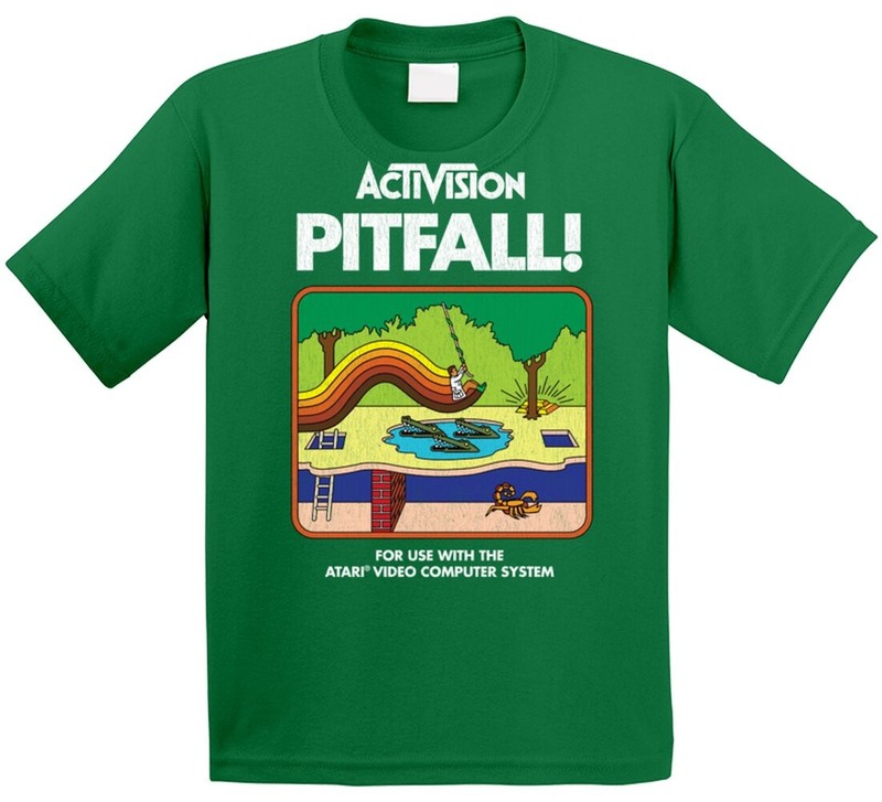 Pitfall, T-Shirt, Classic, Game, Video, Atari, Activision, Retro, 1980's gallery