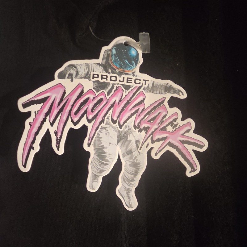 Project Moonwalk Men’s Large Black Space Graphic Print T-Shirt Regular Fit gallery