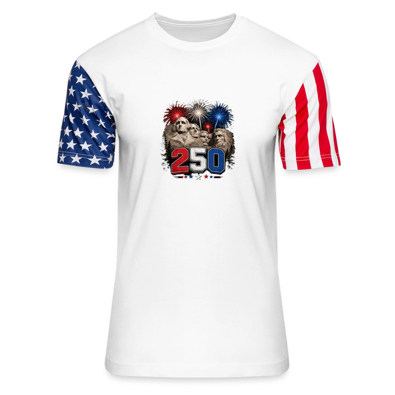 USA 250 Mount Rushmore Stars and Stripes Unisex T-Shirt 100% Cotton