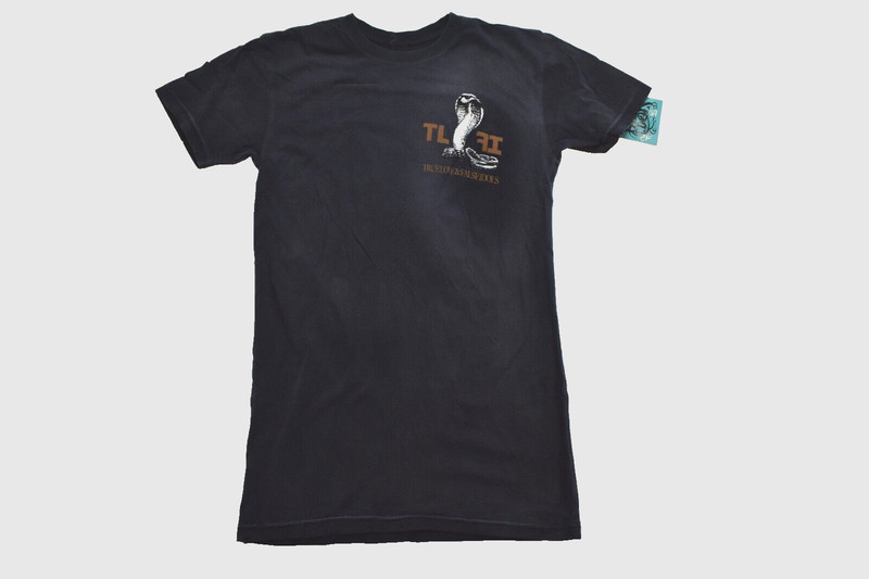 True Love False Idols Mens TLFI Charmer Snake Cobra Black Wash Shirt NWT Small