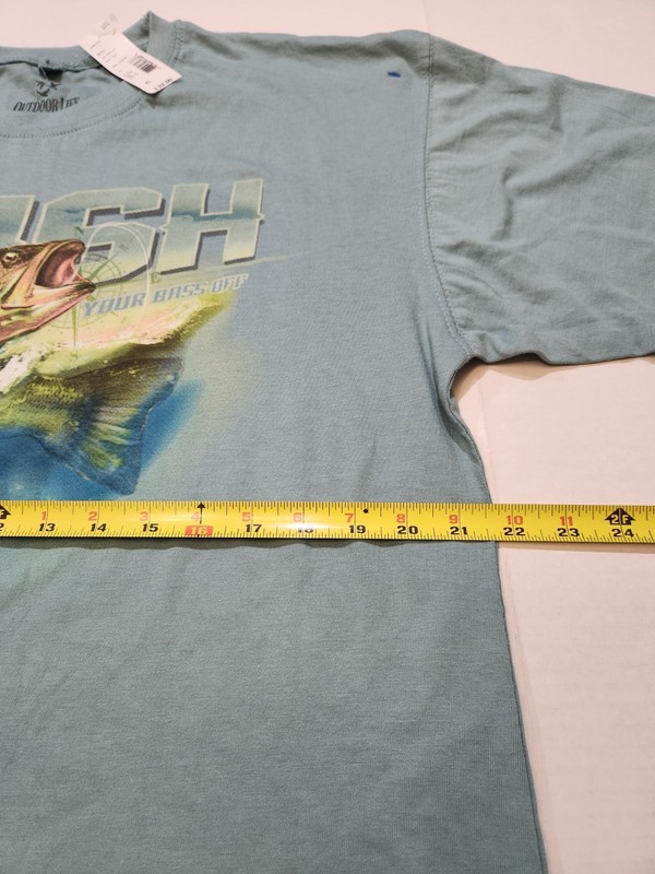Outdoor Life Fish Your Bass Off Green T-Shirt XL New gallery