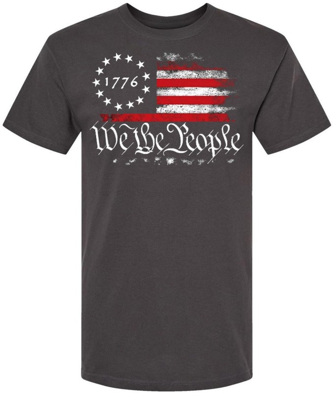 We the People 1776 Distressed US Flag T-Shirt USA Independence Day Patriotic Tee gallery