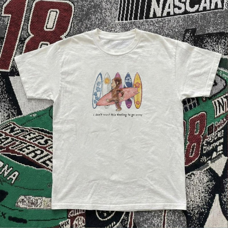 Gildan Curious George Surf Graphic Tee